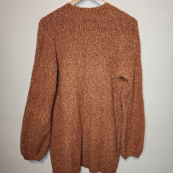 Marine Layer Ontario Cardigan Sweater Long Rust Women Size Large Pockets - Picture 9 of 11
